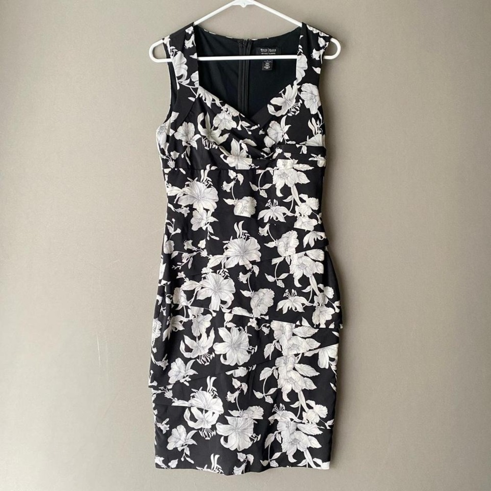 WHBM‎ instantly slimming sz 6 floral sweetheart spring floral sheath dress